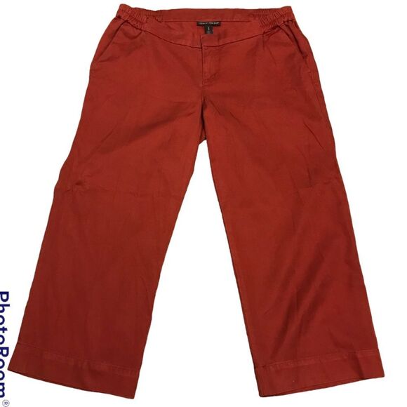 A Pea in the Pod maternity rust wide leg capris size medium NWT - Picture 2 of 6